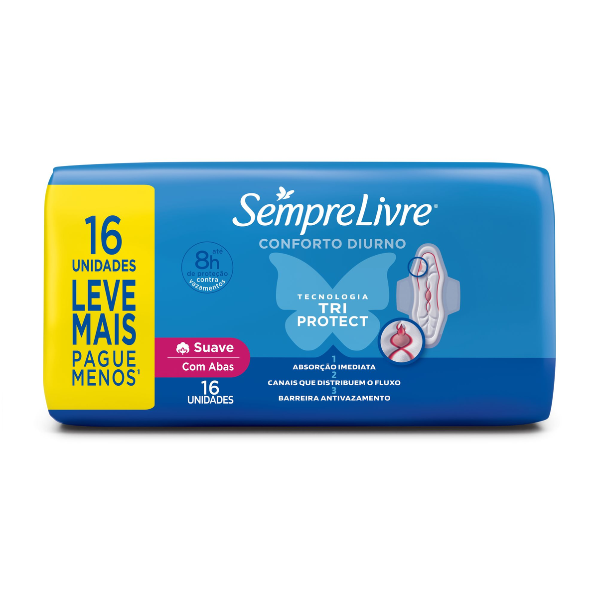 Absorvente Externo Sempre Livre Adapt Plus Suave, 16un