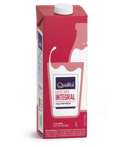 Leite UHT Integral Qualitá Caixa com Tampa 1l