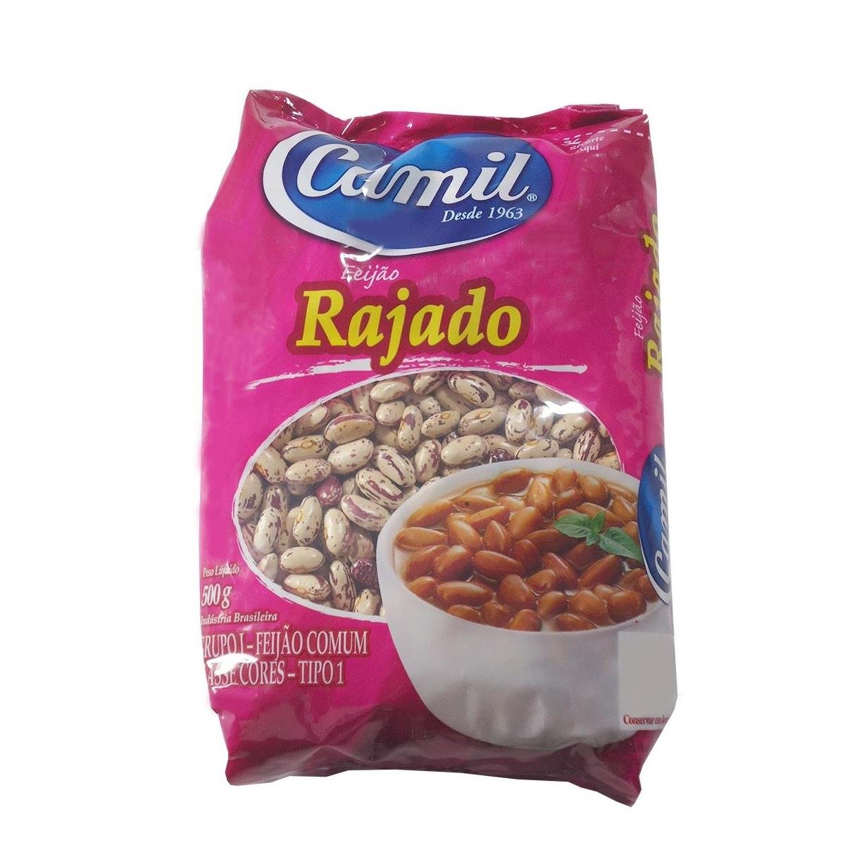 Feijão Rajado CAMIL Pacote 500g