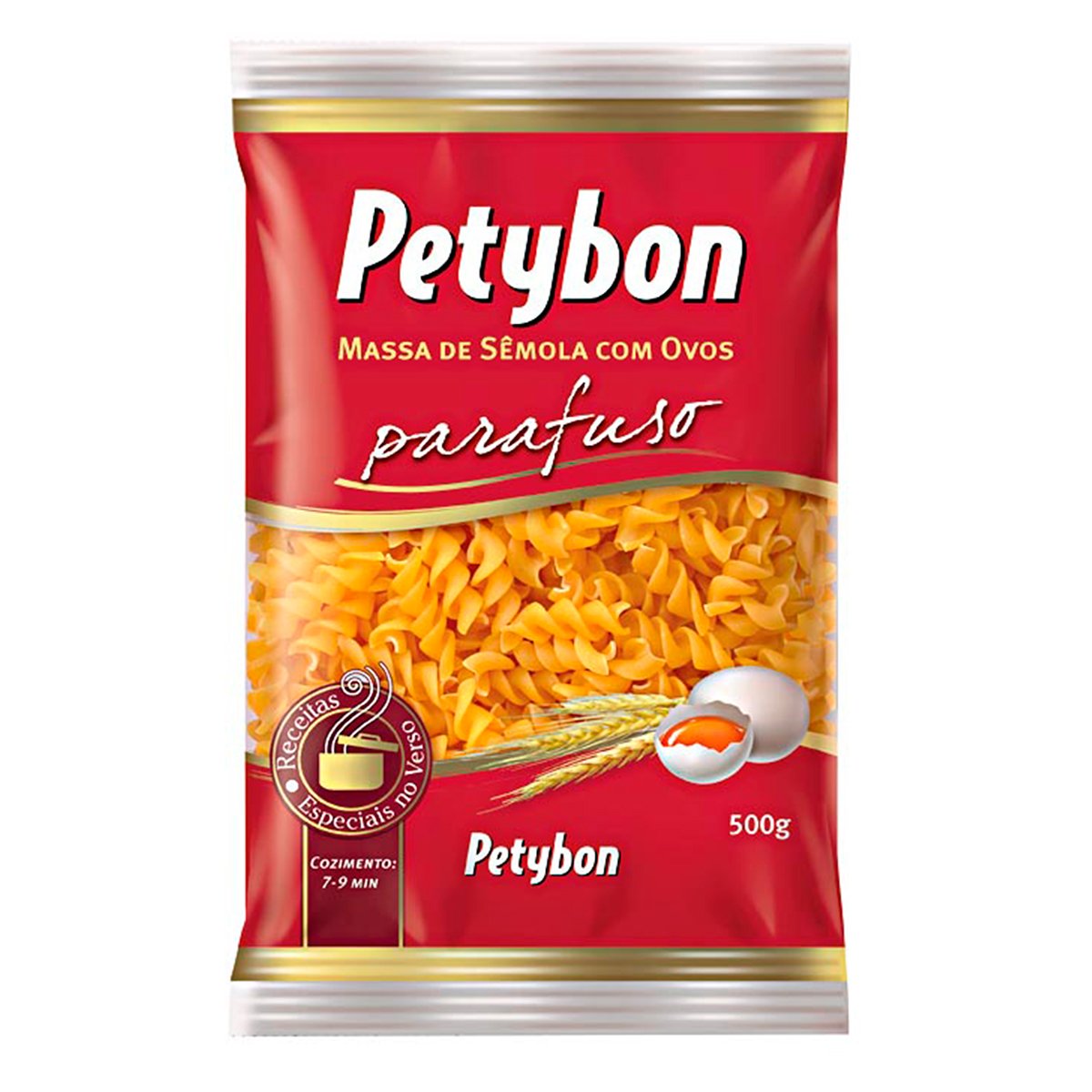 Macarrão com Ovos Parafuso PETYBON Pacote 500g