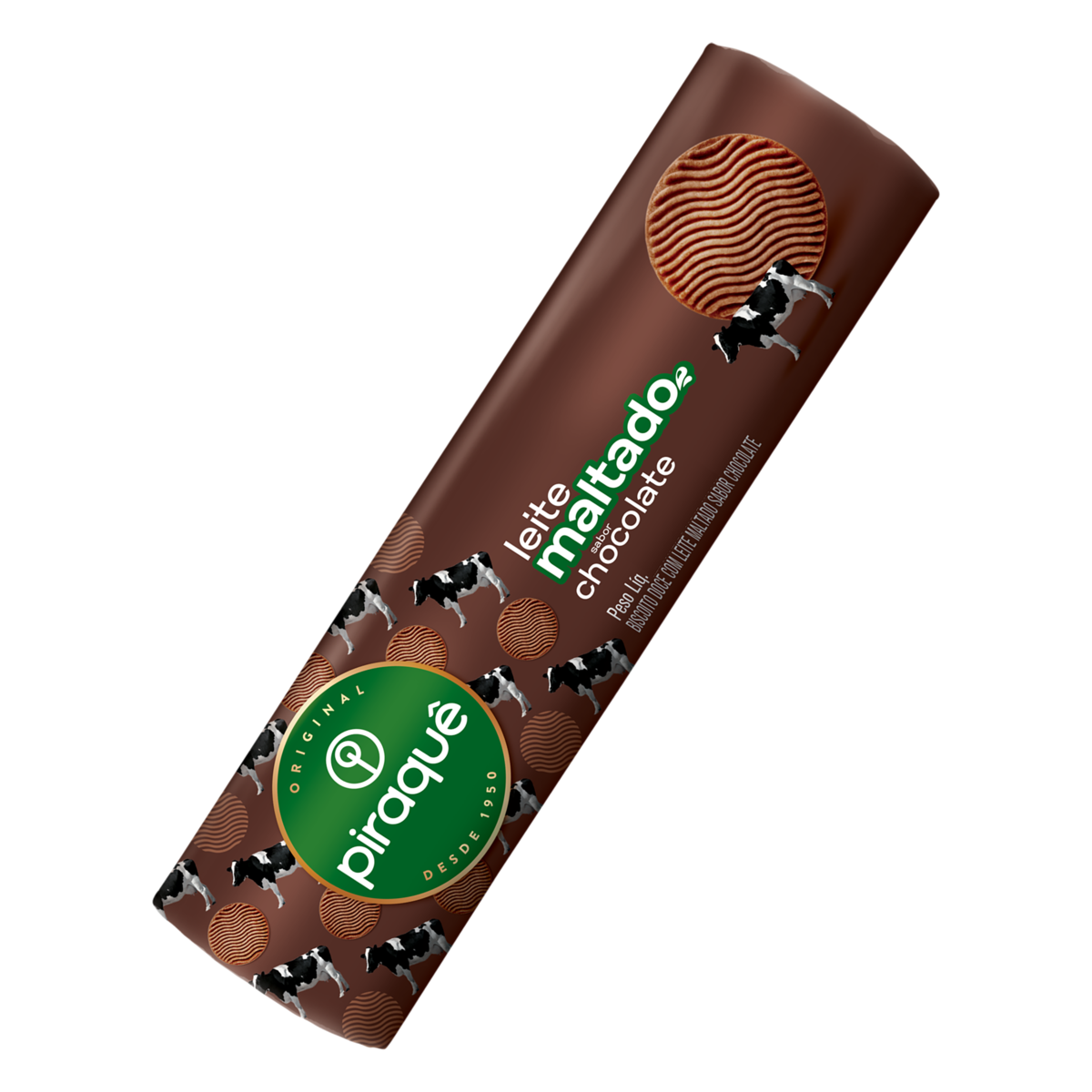 Biscoito Leite Maltado Chocolate Piraquê Pacote 132g