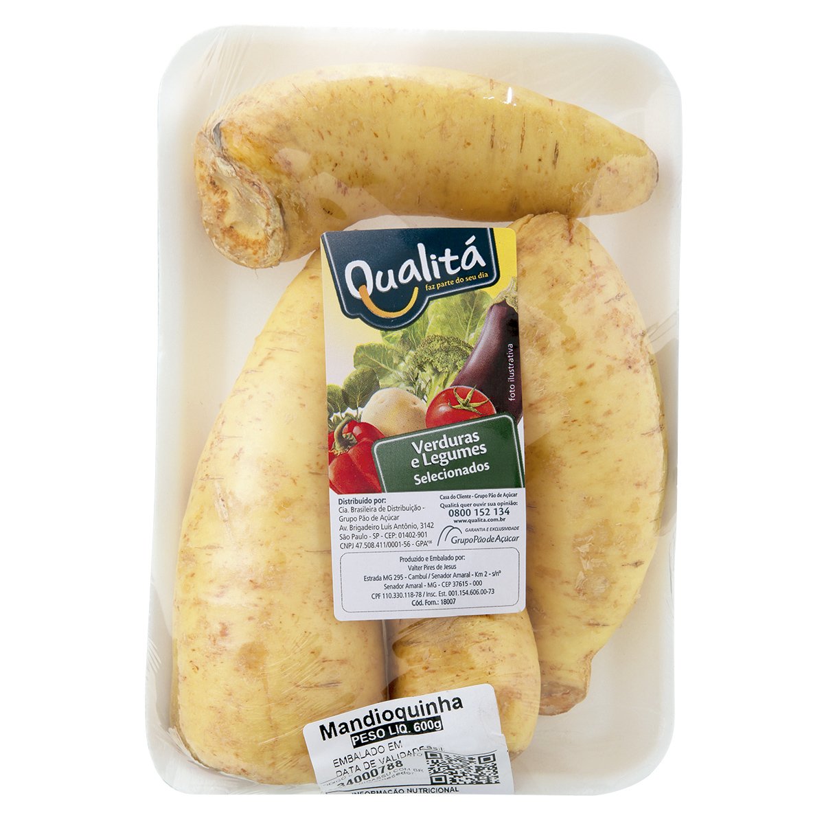 Mandioquinha Super QUALITÁ Bandeja 600g