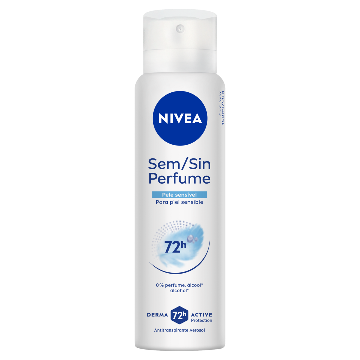 Antitranspirante Aerossol sem Perfume Nivea 150ml Spray