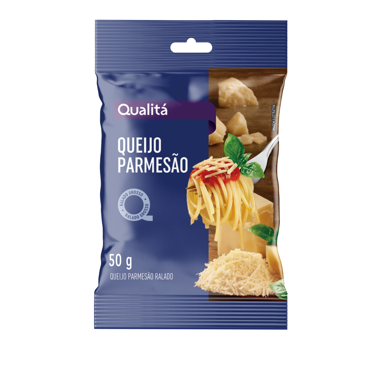 Queijo Parmesão Ralado Grosso Qualitá Pacote 50g