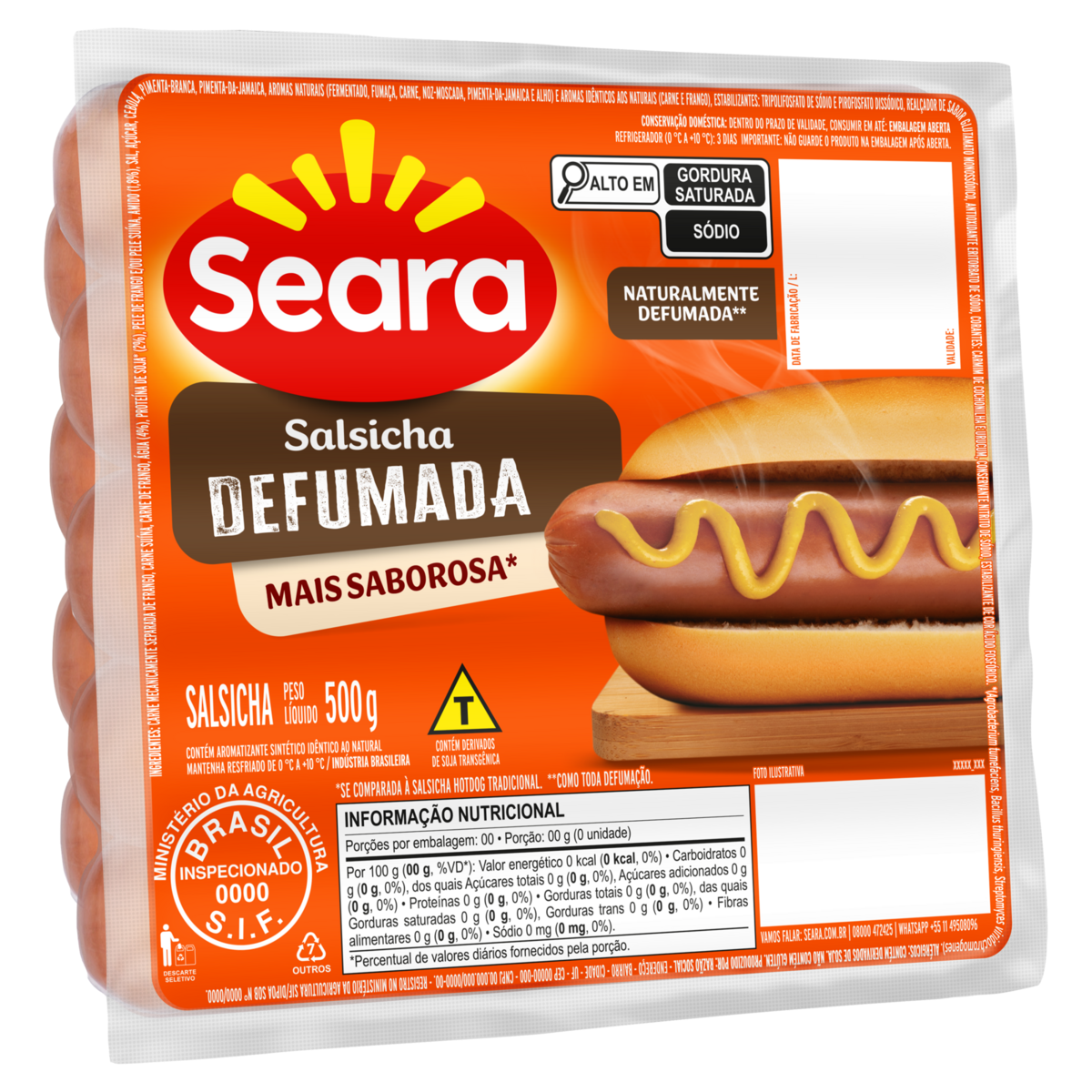Salsicha Defumada Seara 500g
