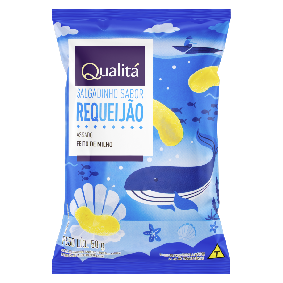 Salgadinho de Milho Sabor Requeijão Lua QUALITÁ 50g
