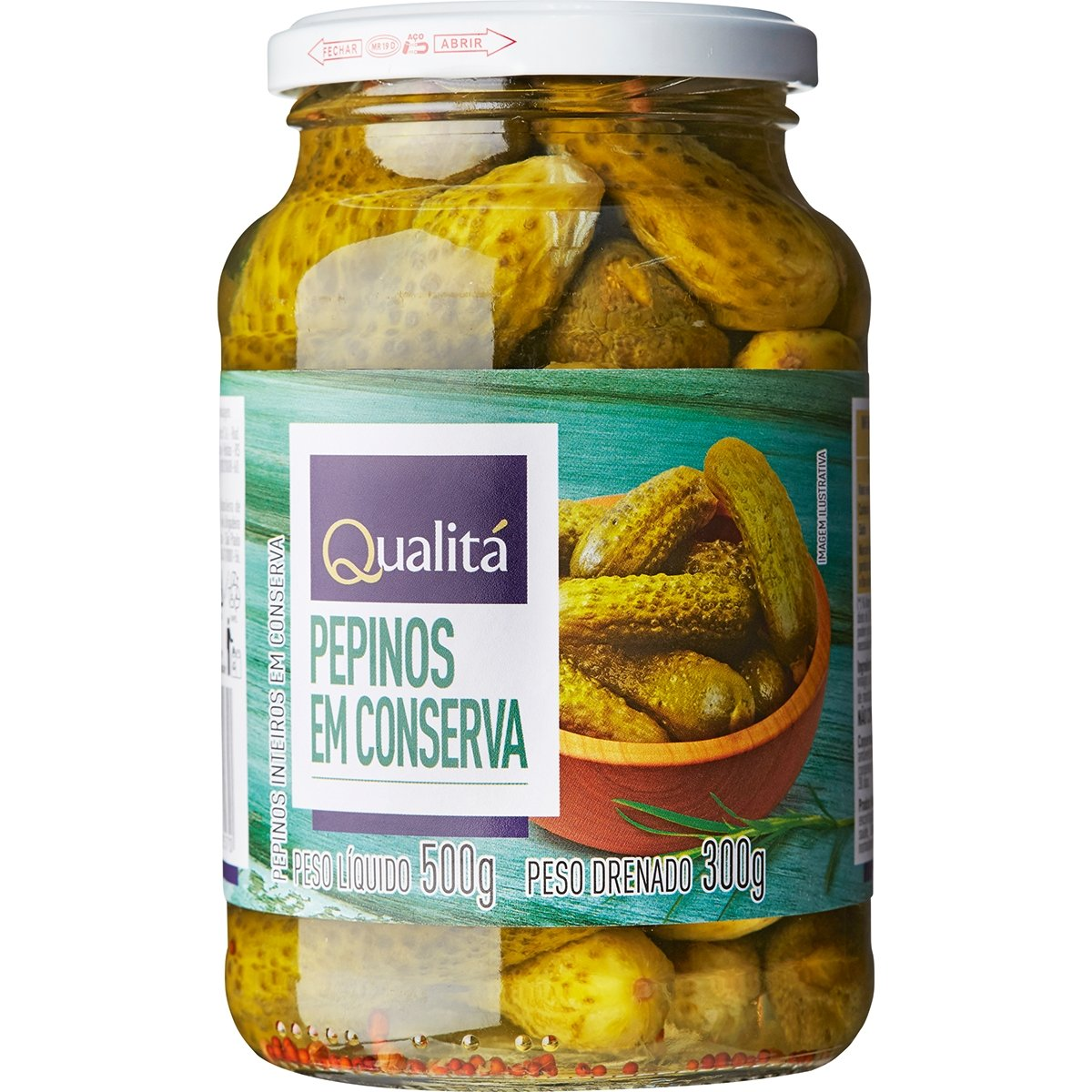 Pepino em Conserva Inteiro Qualitá Vidro 300g