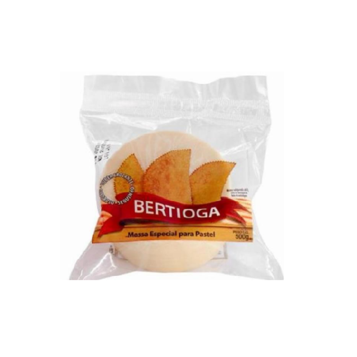 Massa para Pastel Bertioga Redonda Grande 500g