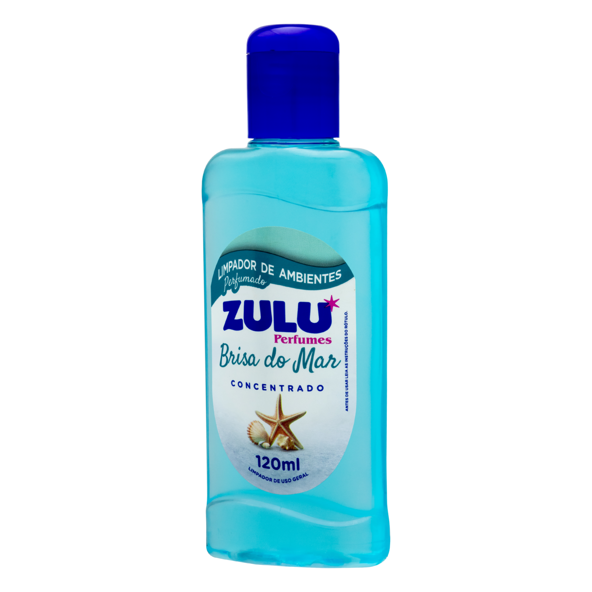 Limpador Perfumado Concentrado Brisas do Mar Zulu Perfumes Squeeze 120ml