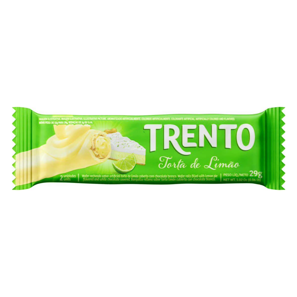Wafer Torta de Limão Trento Pacote 29g