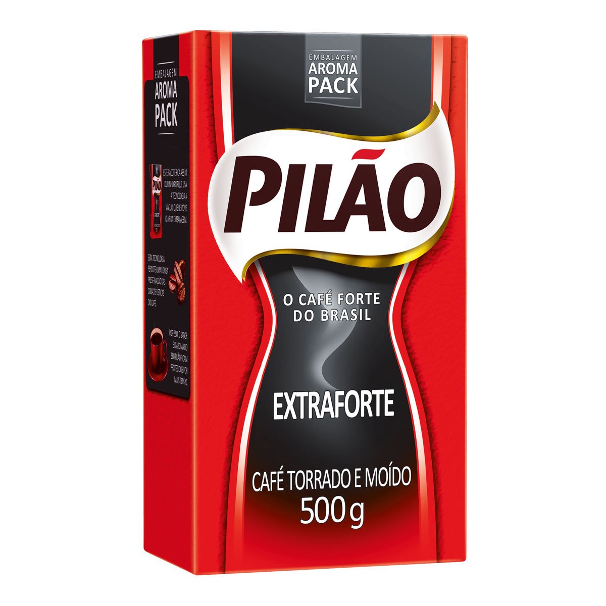 Café Torrado e Moído a Vácuo Extraforte Pilão Pacote 500g