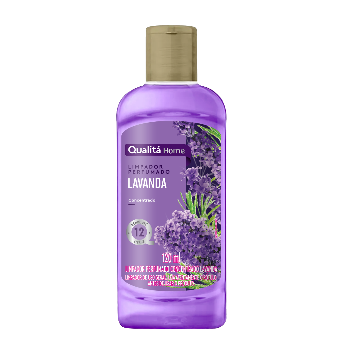 Limpador Perfumado Concentrado Campos de Lavanda Qualitá Home Frasco 120ml