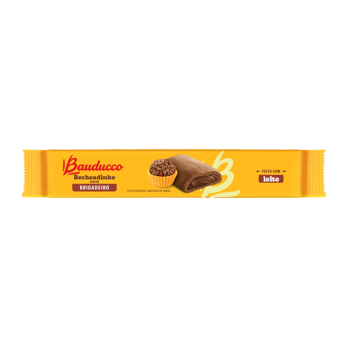 Biscoito Chocolate Recheio Brigadeiro Bauducco Recheadinho Pacote 104g