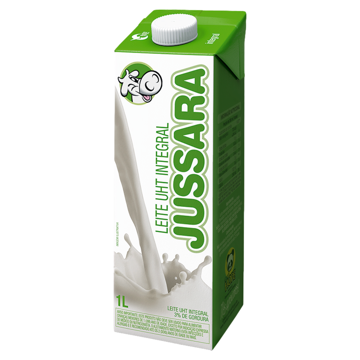 Leite UHT Integral Jussara Caixa com Tampa 1l