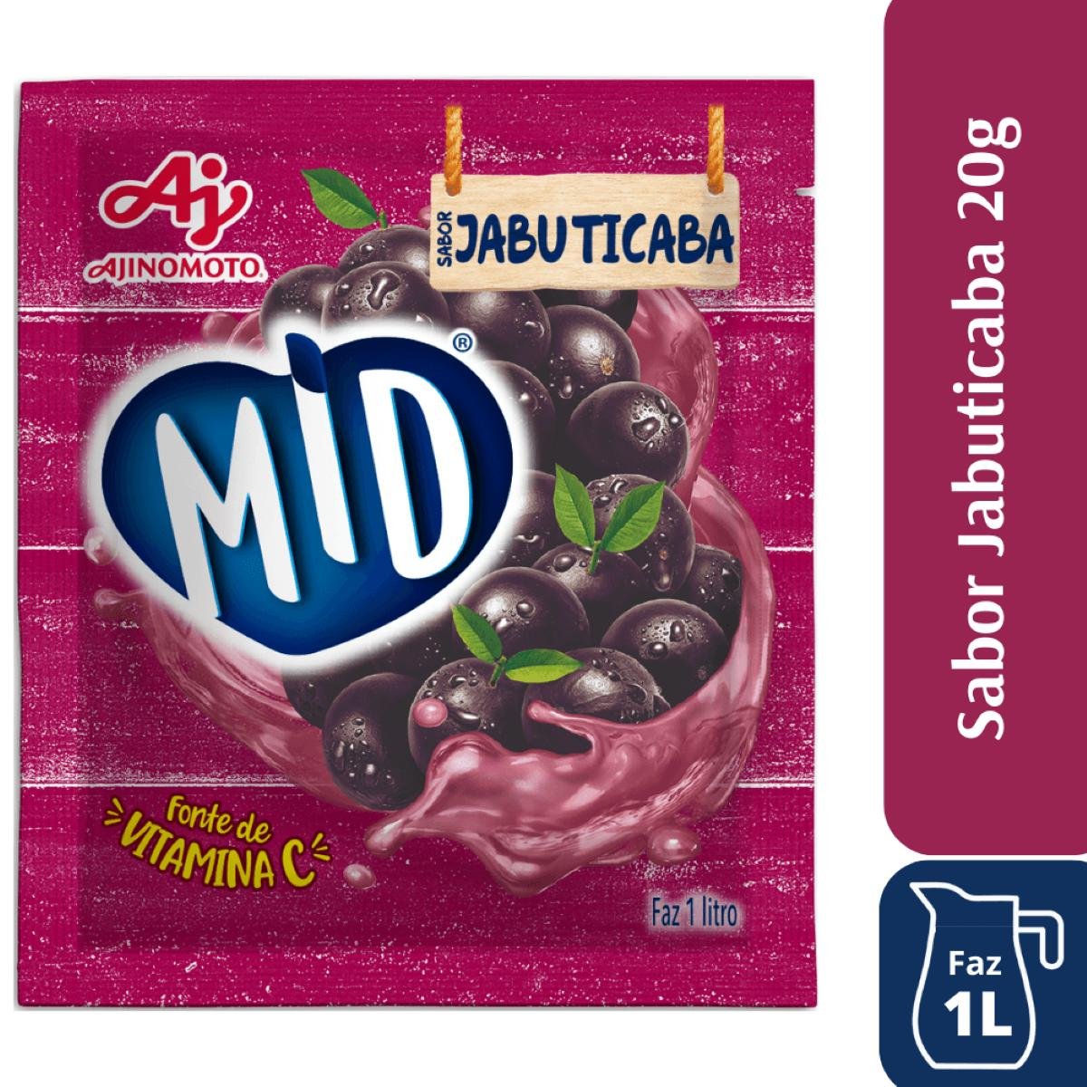 Refresco em Pó Jabuticaba Mid Pacote 20g