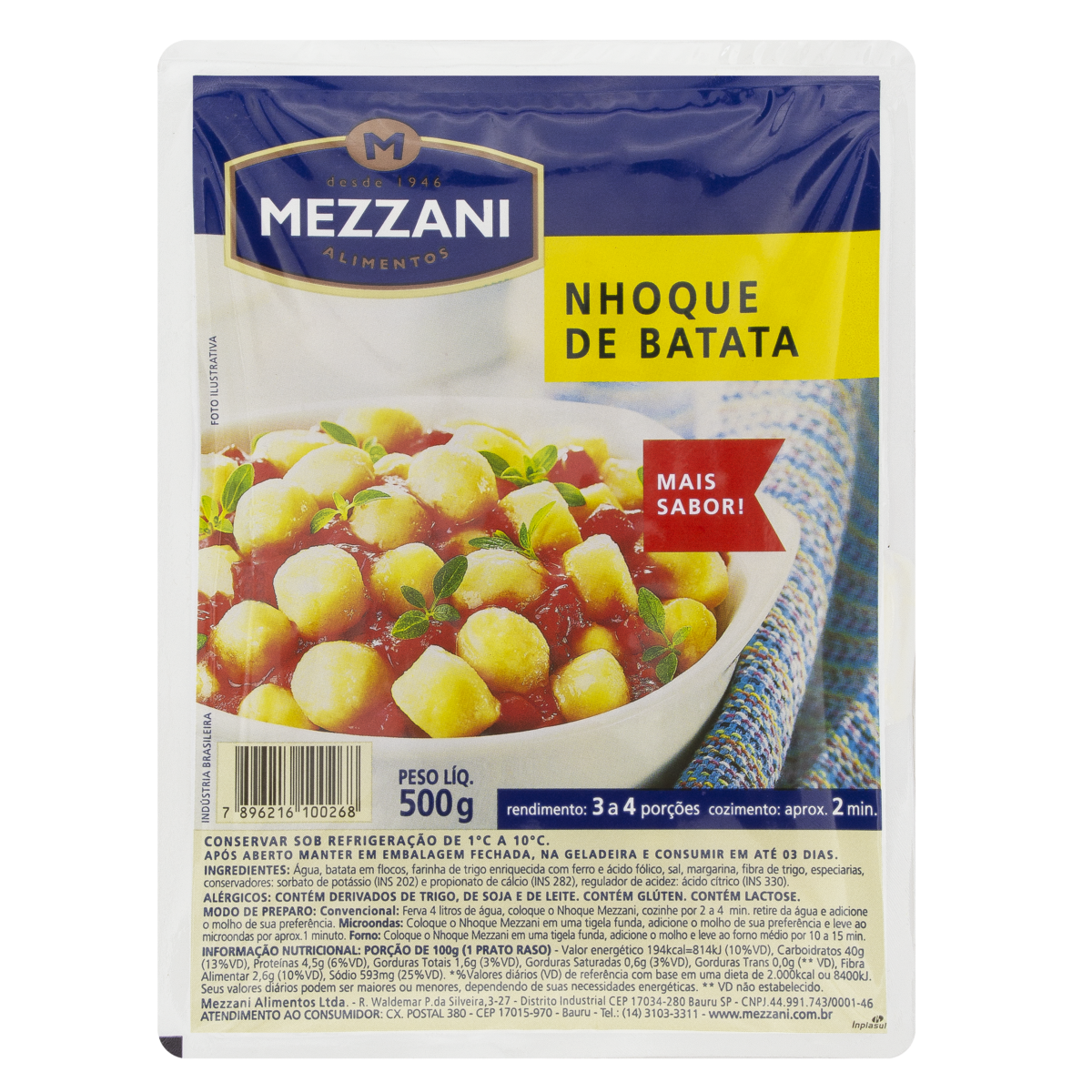 Nhoque de Batata Mezzani Pacote 500g