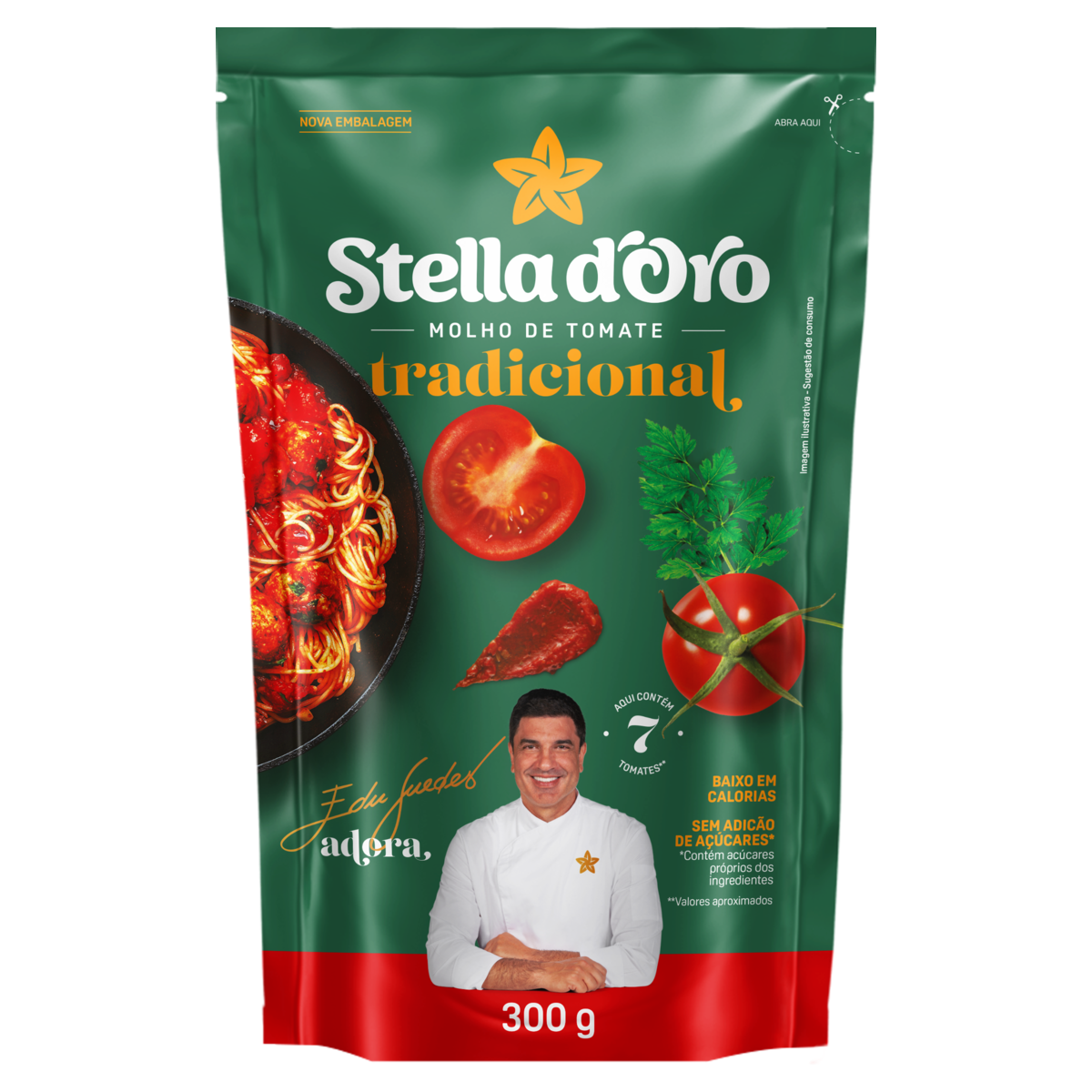 Molho de Tomate Tradicional Stella D'oro Sachê 300g