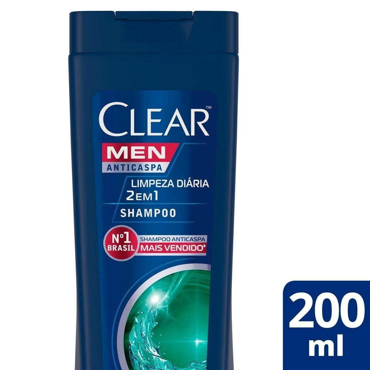 Shampoo Anticaspa Clear Men Limpeza Diária Frasco 200ml