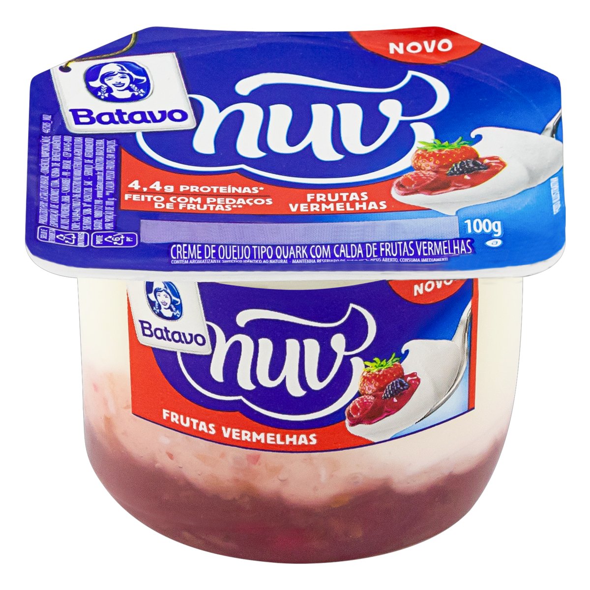 Creme Quark Calda Frutas Vermelhas Batavo Nuv Pote 100g