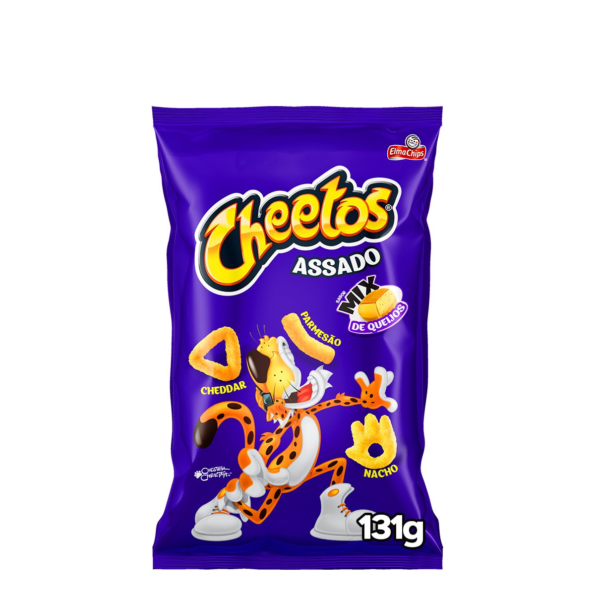 Salgadinhos de Milho Mix de Queijos Elma Chips Cheetos Pacote 131g