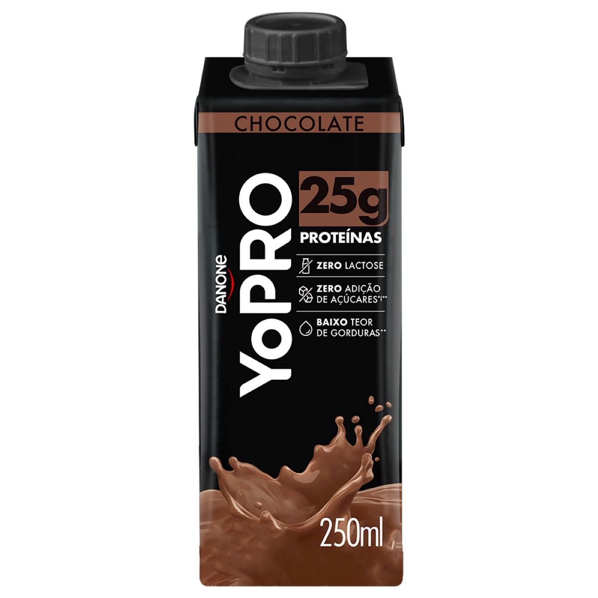 Bebida Láctea UHT Chocolate Zero Lactose Yopro 25g High Protein Caixa 250ml