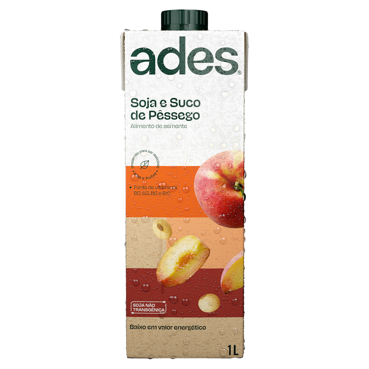 Bebida à Base de Soja Pêssego Ades Caixa 1l