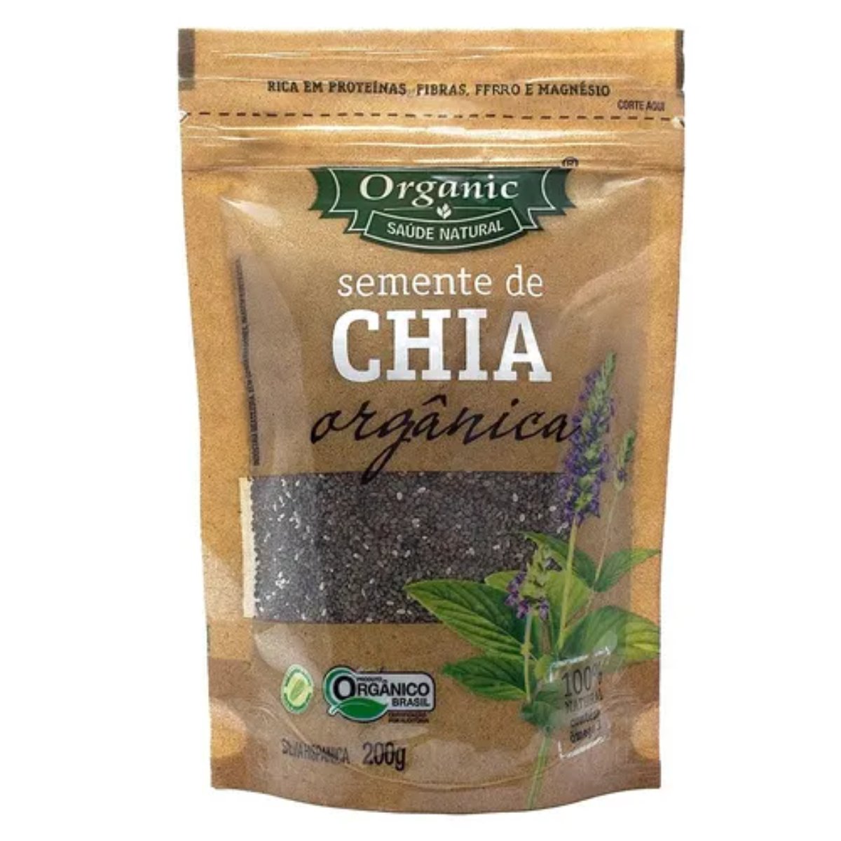 Semente de Chia Orgânica Organic Pouch 200g