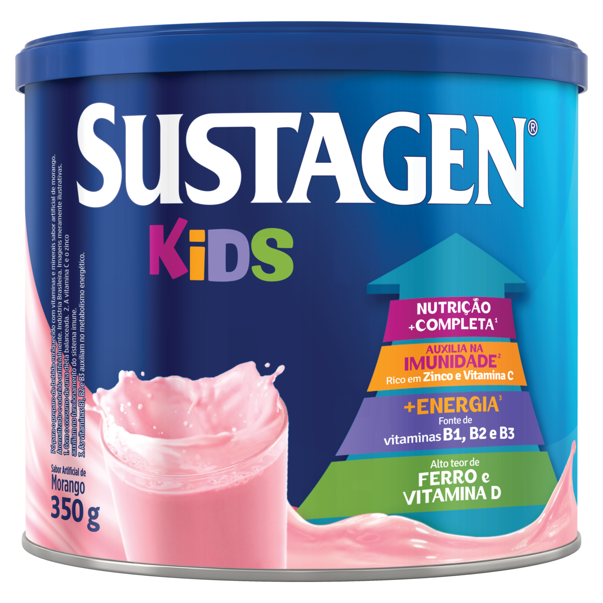 Alimento Nutritivo Sabor Morango SUSTAGEN Kids Lata 380g