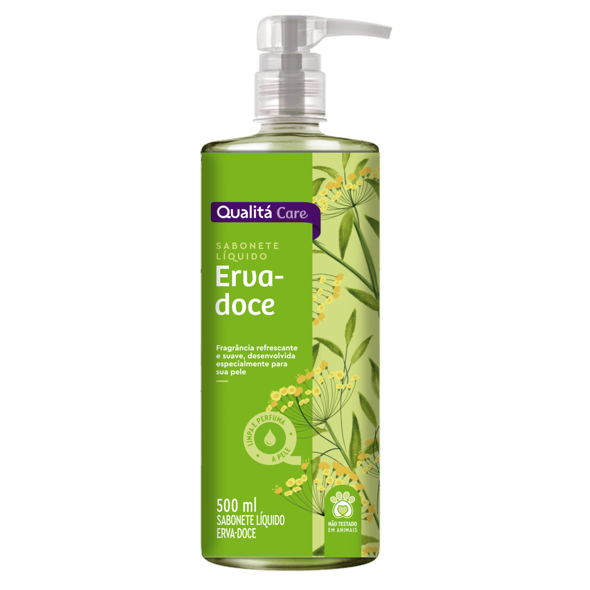 Sabonete Líquido Erva-Doce Qualitá Care Frasco 500ml