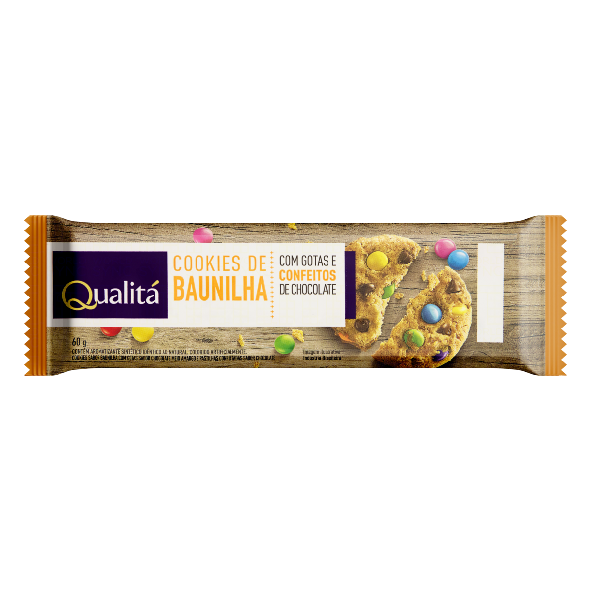 Cookie de Baunilha com Confeitos QUALITÁ Pacote 60g