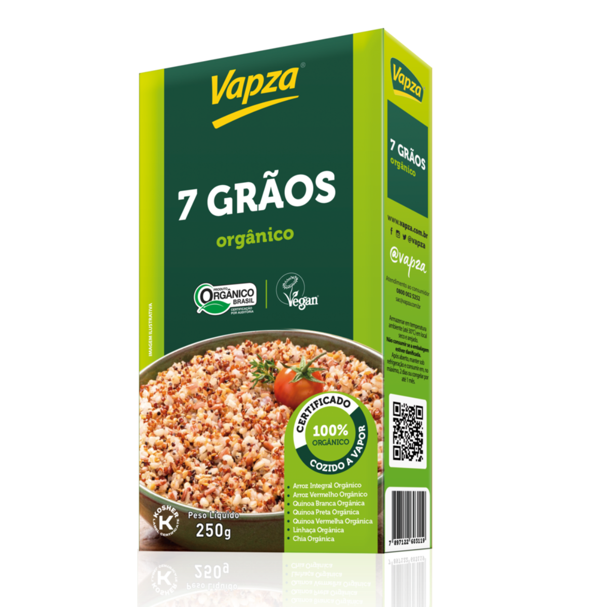 Mix de Grãos Cozido no Vapor Orgânico Vapza Caixa 250g