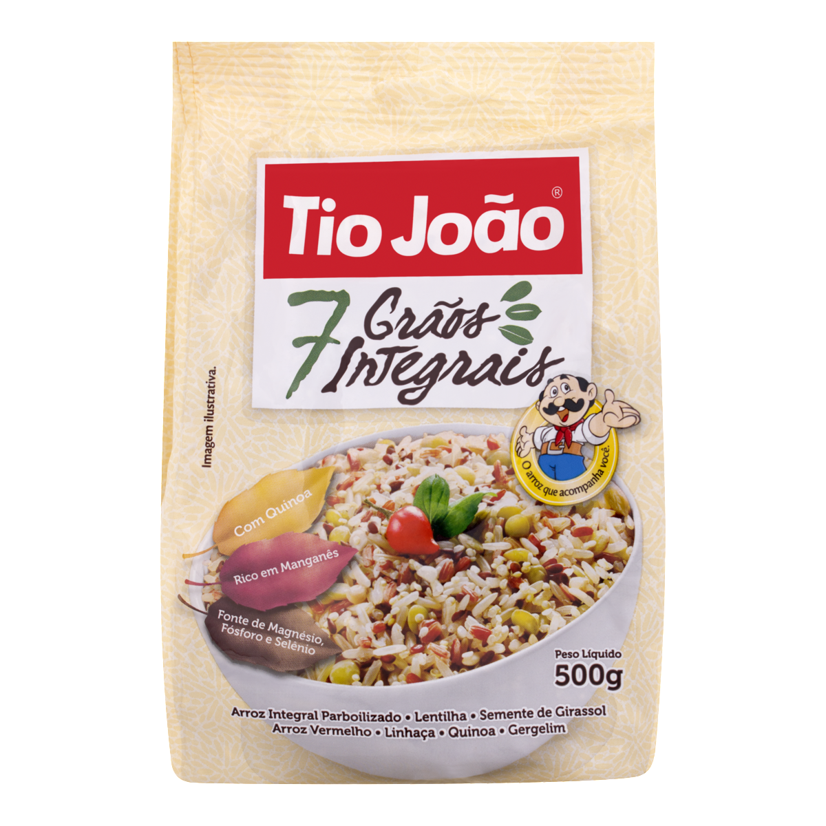 Arroz Integral 7 Grãos com Quinoa TIO JOÃO Pacote 500g