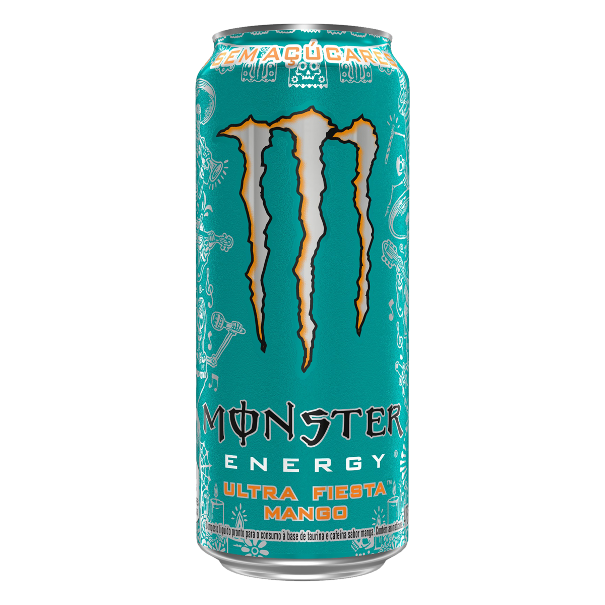 Energético Ultra Fiesta Mango Zero Açúcar Monster Lata 473ml