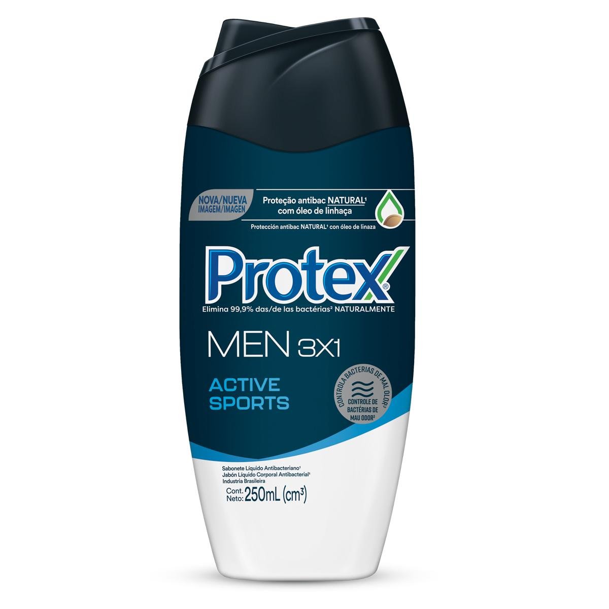 Sabonete Líquido Antibacteriano Sport Protex For Men Frasco 250ml