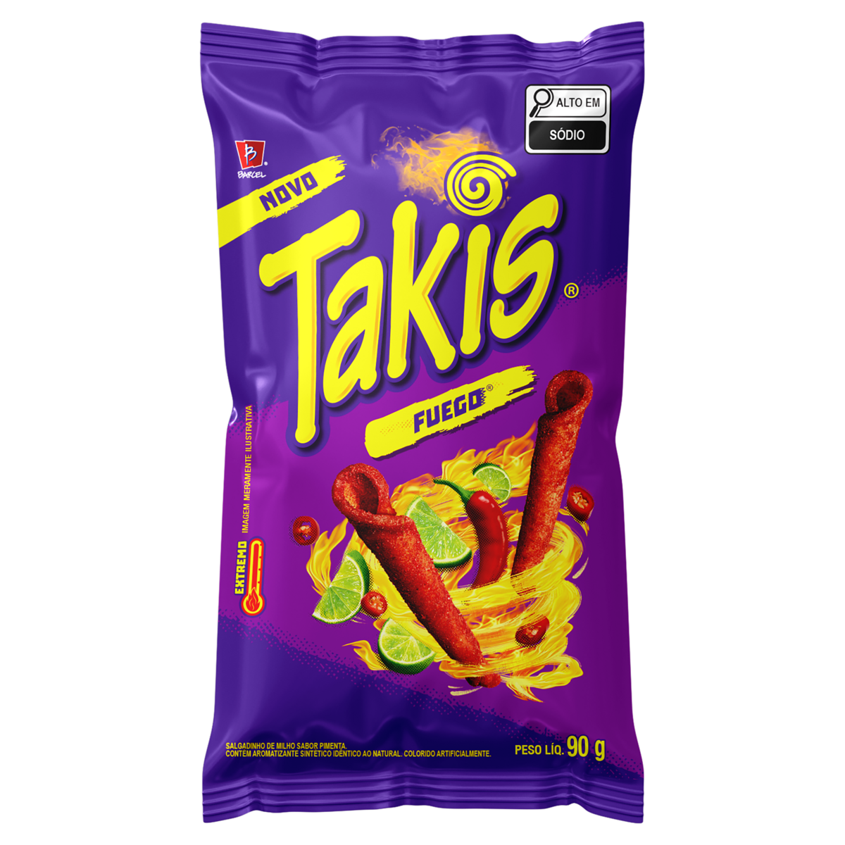 Salgadinho de Milho Fuego Takis Pacote 90g