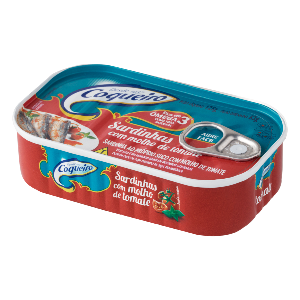 Sardinha ao Molho de Tomate COQUEIRO Lata 125g