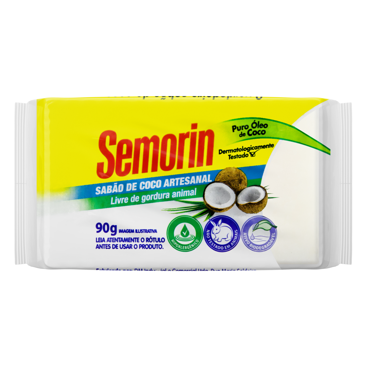 Sabão em Barra Semorin Coco 90g