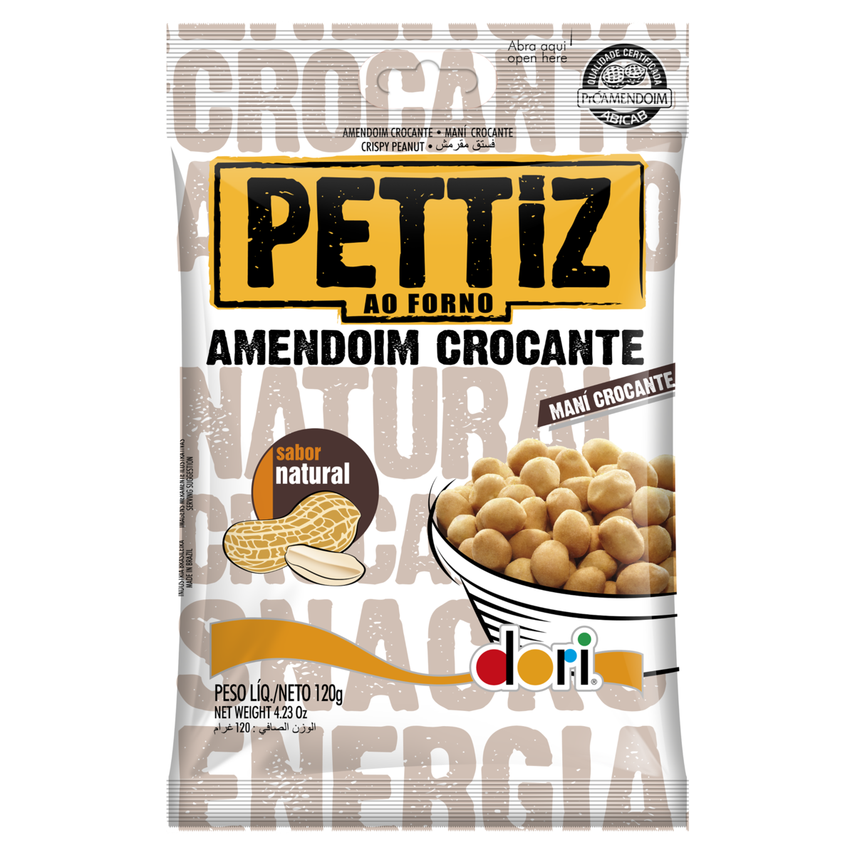 Amendoim Crocante Natural Dori Pettiz Pacote 120g