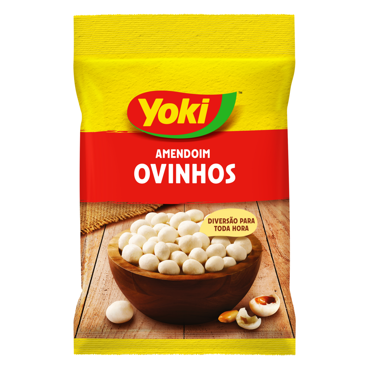 Ovinhos de Amendoim Cobertura Polvilho Yoki Pacote 90g
