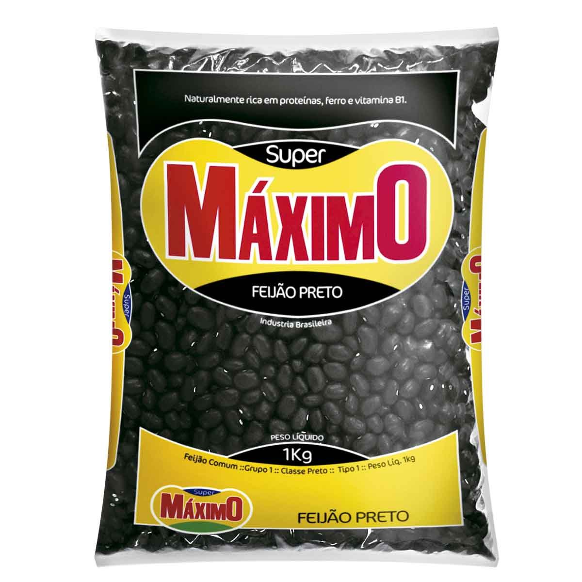 Feijão Preto Tipo 1 SUPER MÁXIMO Pacote 1kg