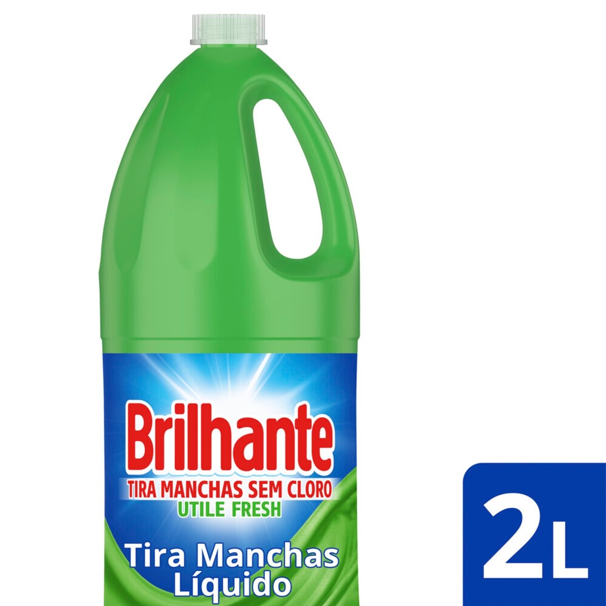 Tira-Manchas Líquido Roupas Brancas e Coloridas Fresh Brilhante Utile Frasco 2l