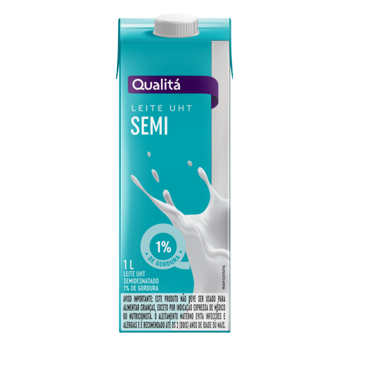 Leite Longa Vida Semidesnatado QUALITÁ 1 Litro