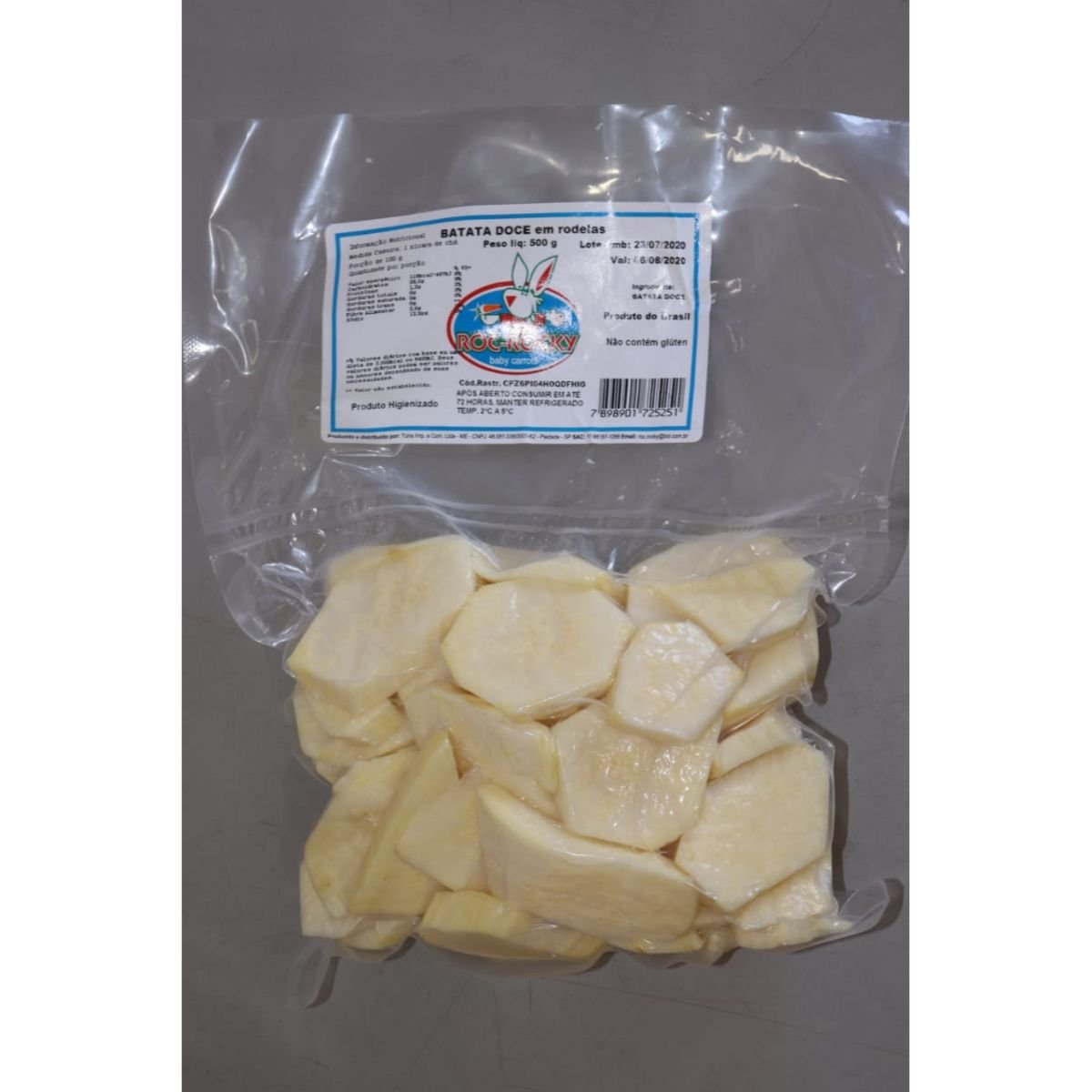 Batata Doce Em Rodelas ROC ROCKY Pacote 500g
