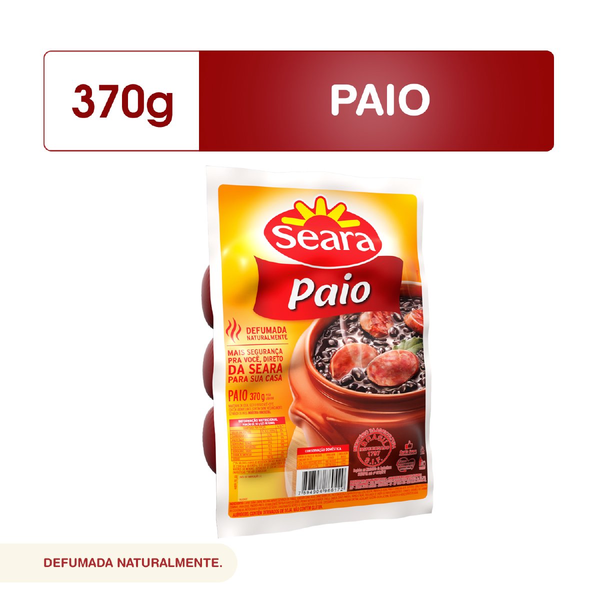 Linguiça Paio SEARA Pacote 370g