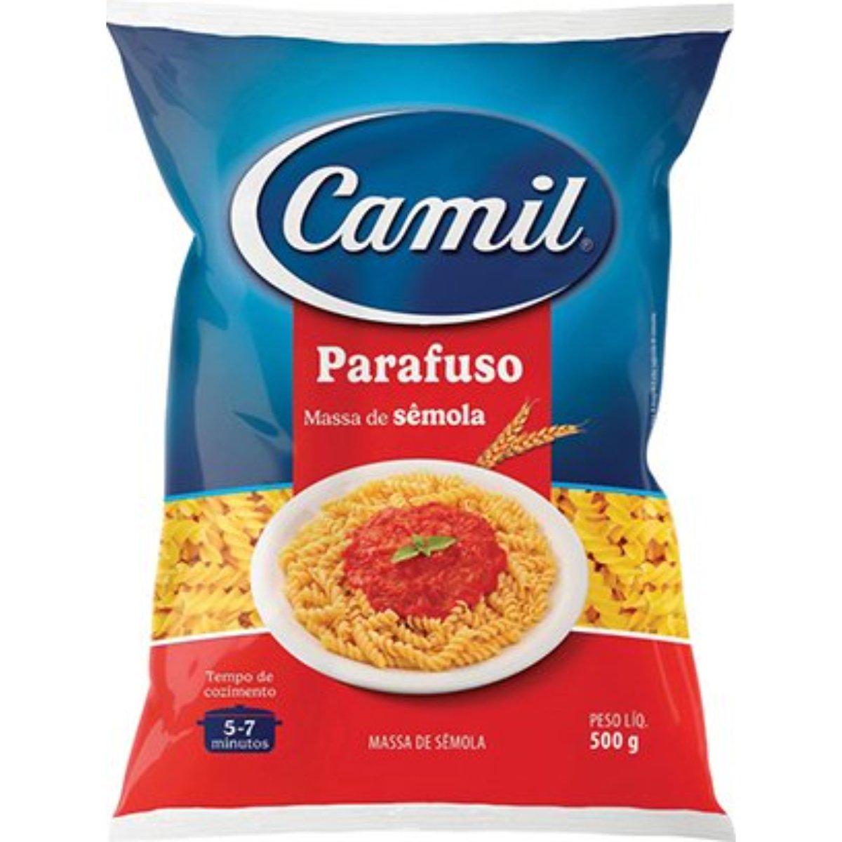 Massa Parafuso Semola Camil 500g