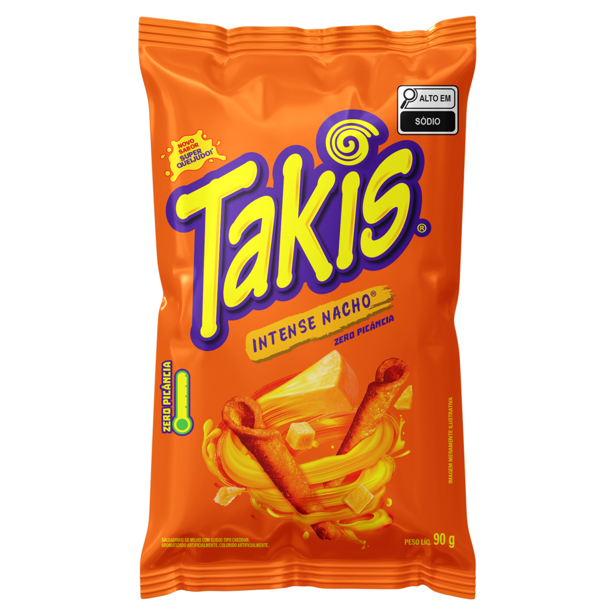 Salgadinho de Milho Intense Nacho Takis Pacote 90g