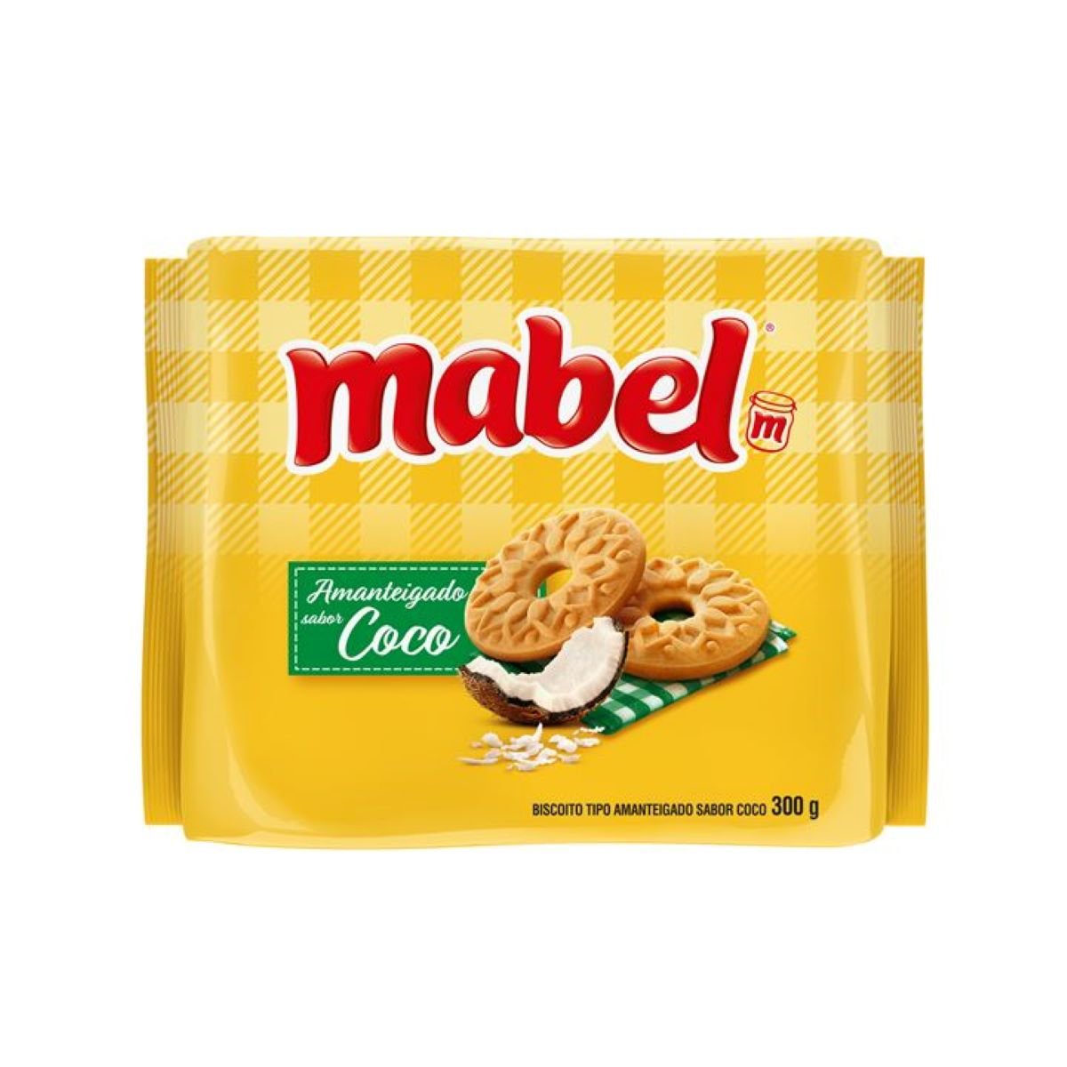 Biscoito Amanteigado Coco Mabel Pacote 330g