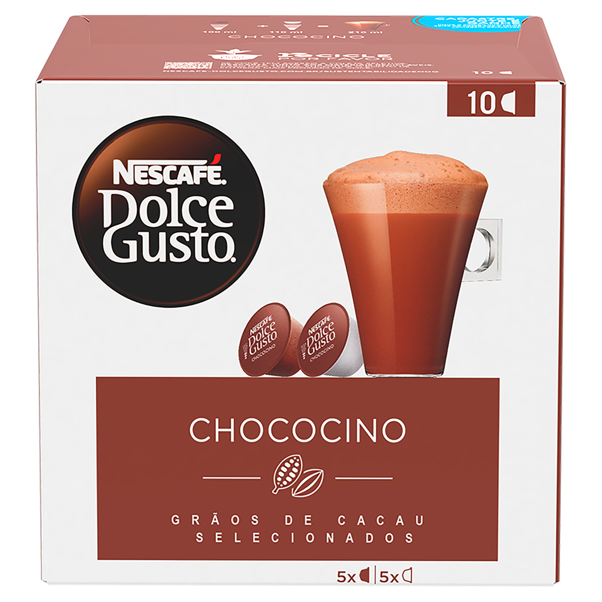 Chococino em Cápsula Nescafé Dolce Gusto Caixa 160g 10 Unidades