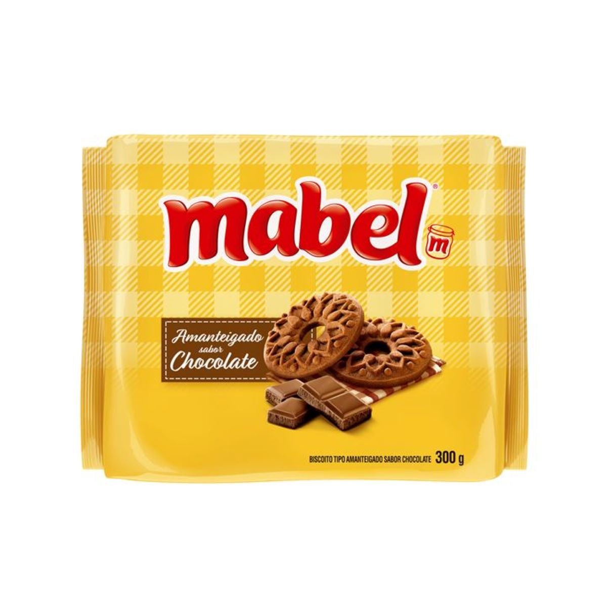 Biscoito Amanteigado Chocolate Mabel Pacote 300g