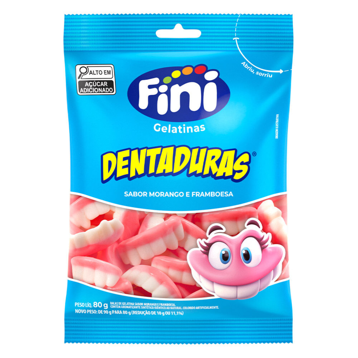 Bala de Gelatina Dentaduras FINI Pacote 90g
